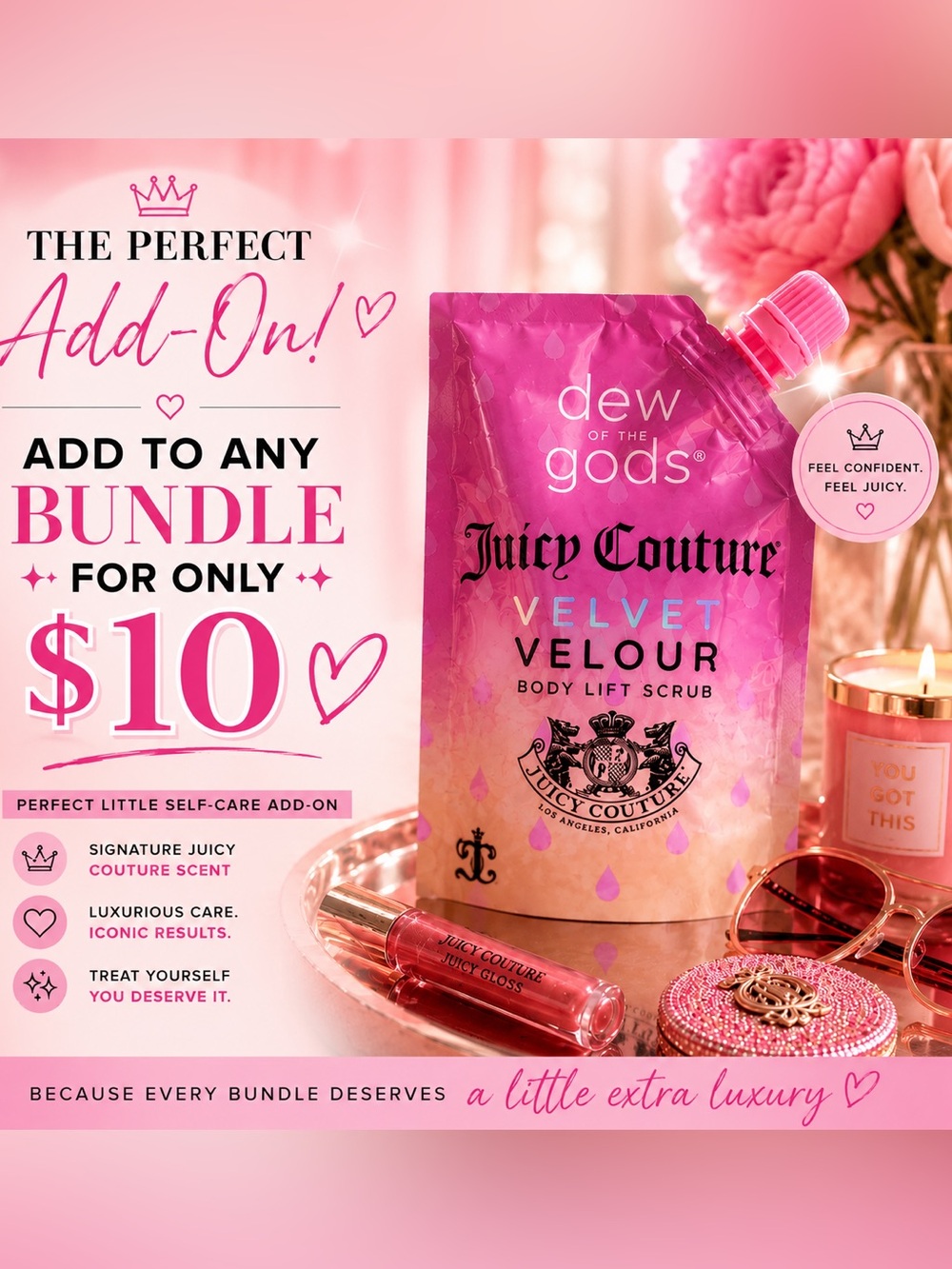 Juicy Couture Velvet Velour Body Lift Scrub – 7 oz NEW